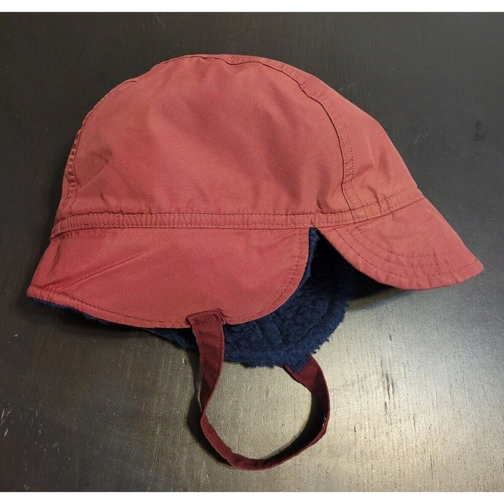 Vintage REI GORE TEX Trapper Hat Hunters Cap Sherpa Lining Red Maroon Navy Blue